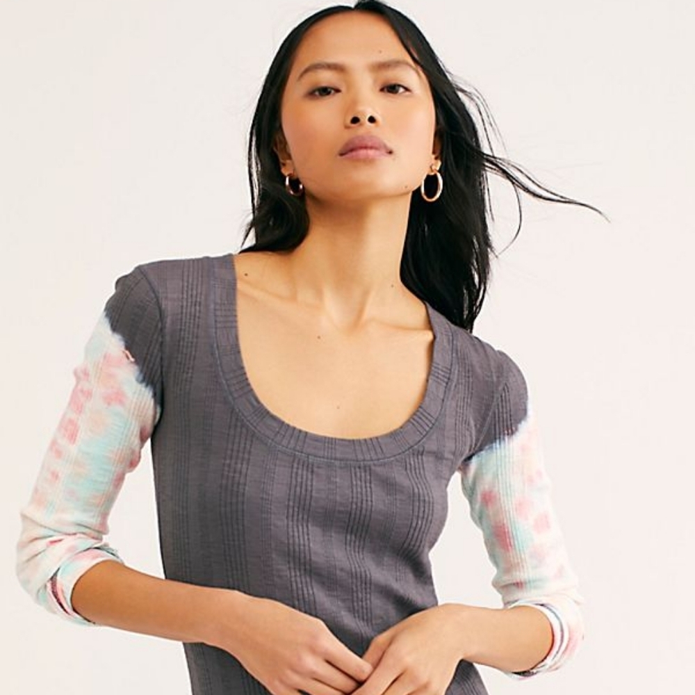 FREE PEOPLE WE THE FREE BIG SUR LONG SLEEVE TEE XS